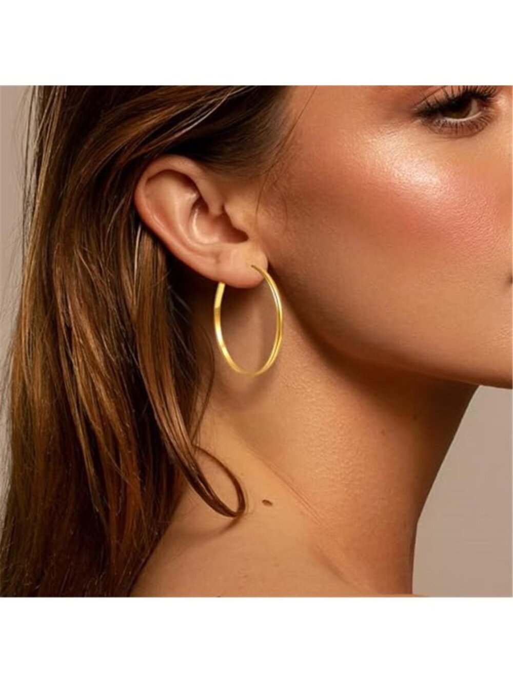 Hoop Earrings for Women Large Thick Chunky Fashion Jewelry